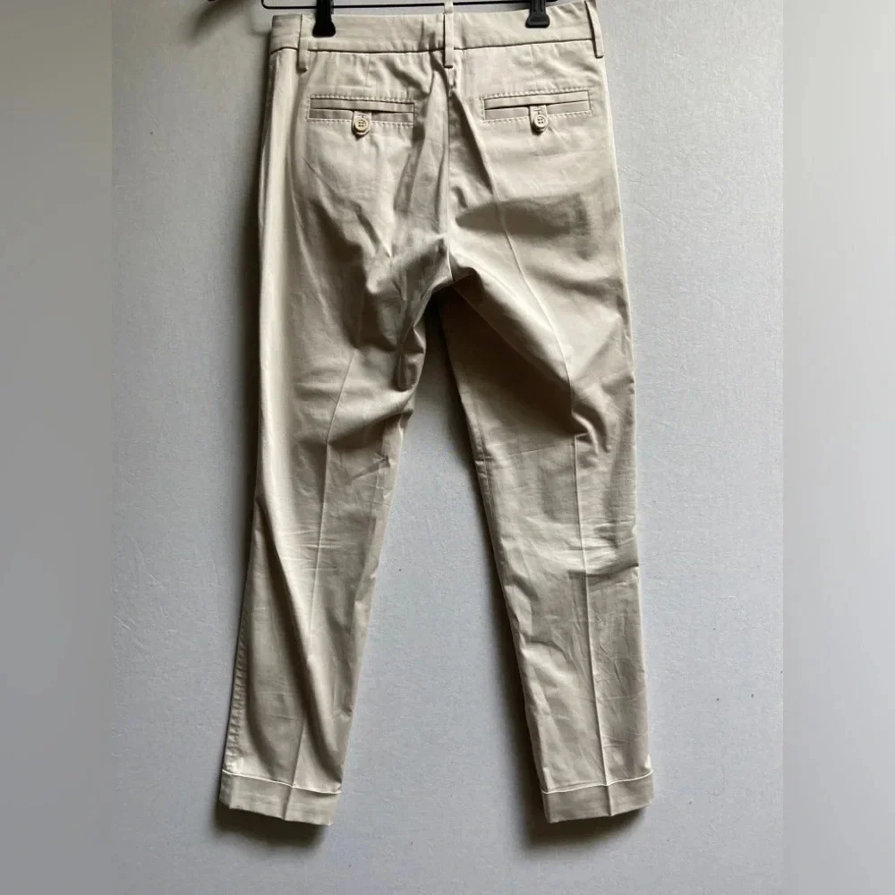 Peserico Cream Cropped Ankle Pants NWOT condition 100% cotton - Picture 2 of 14